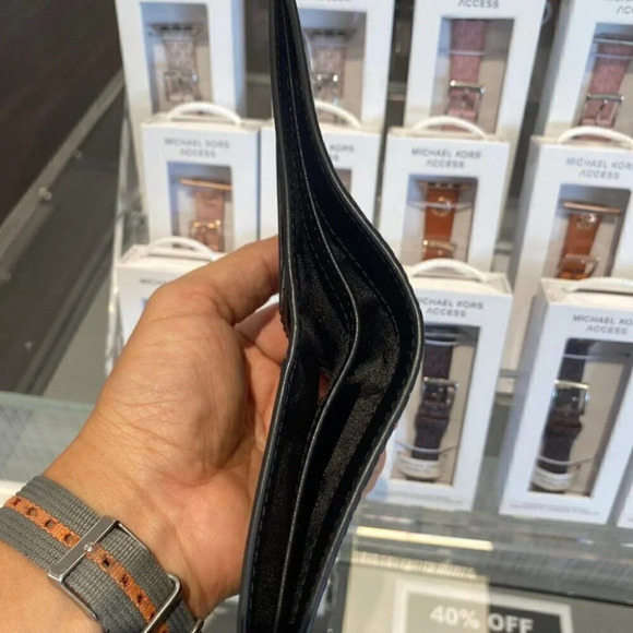 Michael Kors Billfold Bifold Wallet Men's Croc Embossed Leather 36F1LC0F1E - Picture 4 of 8